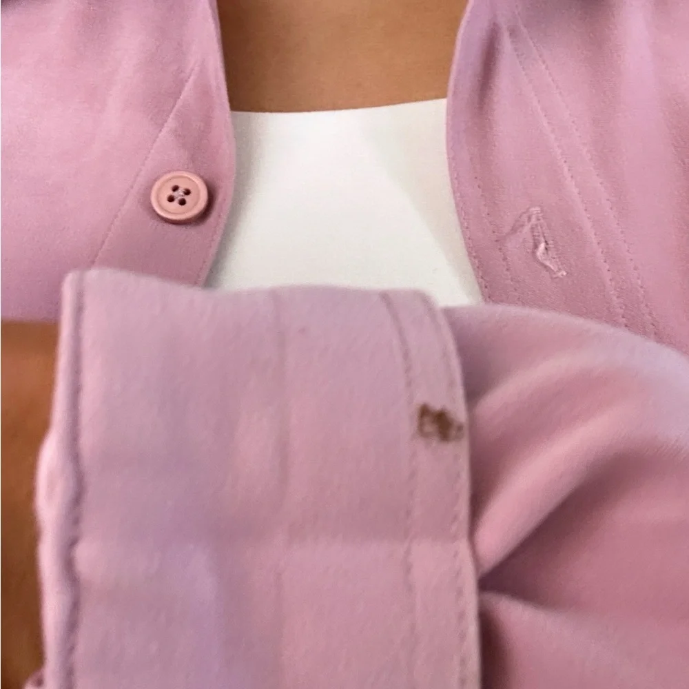 Vintage Croft & Barrow Mauve Pink Button Up Shacket Top - Picture 5 of 11
